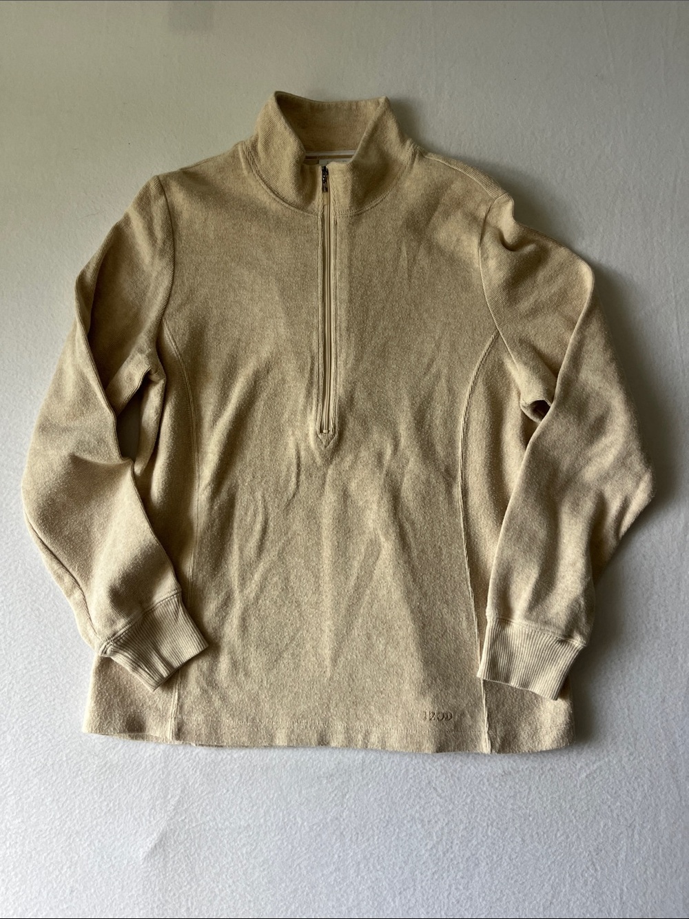 Izod Women's Beige Half-Zip Sweater